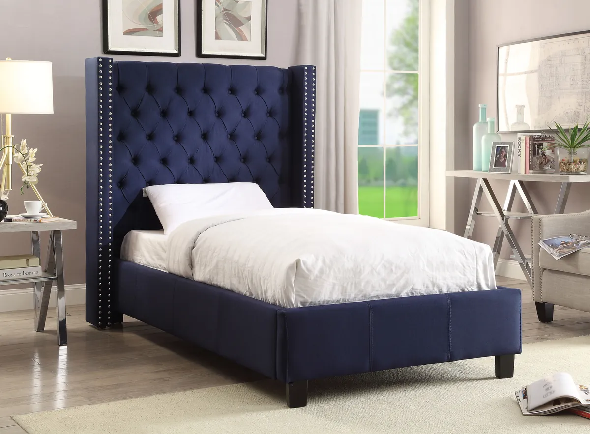 Ashton - Twin Bed - Navy - View 2