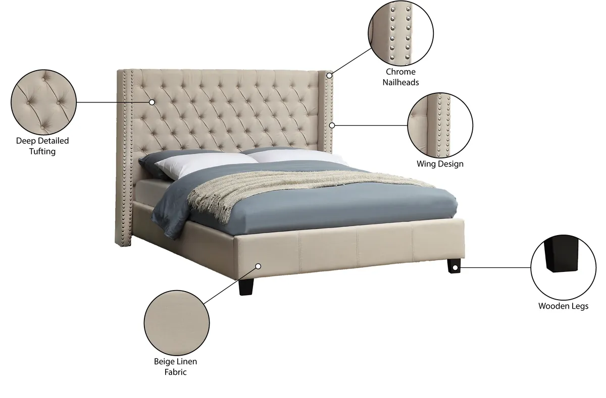 Ashton - Full Bed - Beige