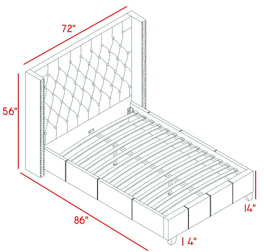 Ashton - Queen Bed - Navy