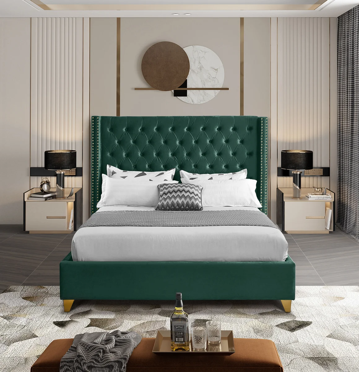 Barolo - Queen Bed - Green