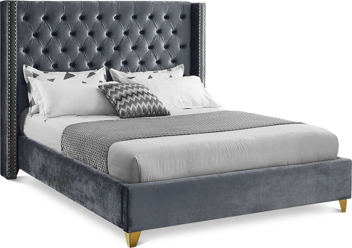 Barolo - King Bed - Gray