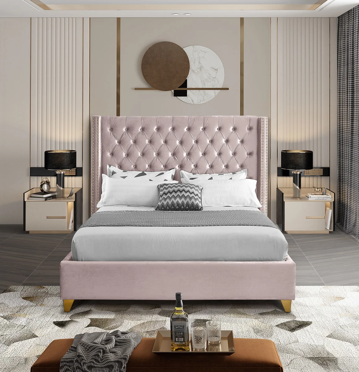 Barolo - Queen Bed - Pink