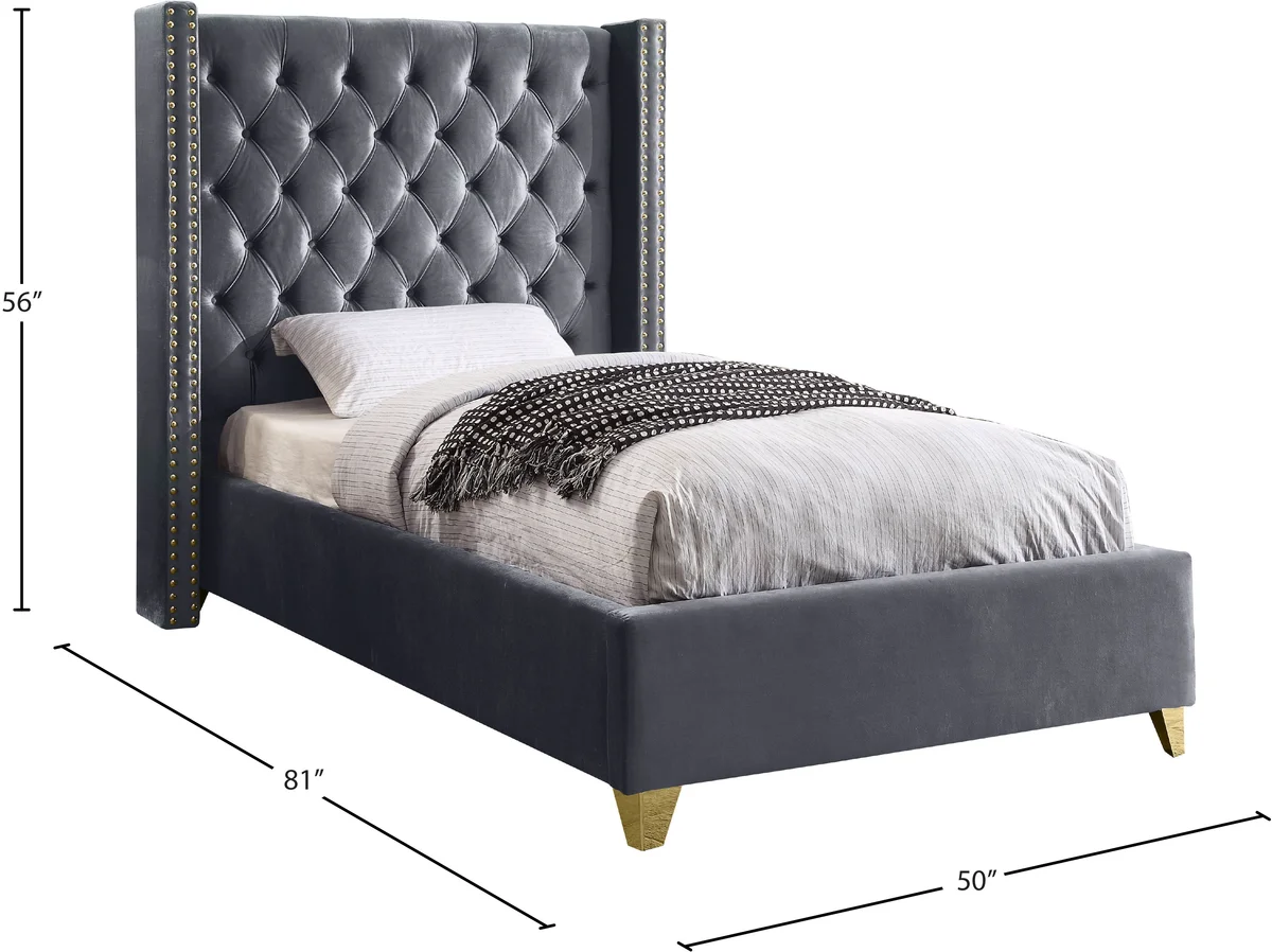 Barolo - Twin Bed - Gray
