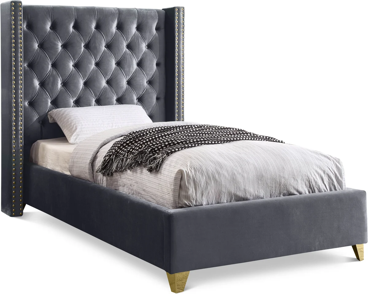 Barolo - Twin Bed - Gray