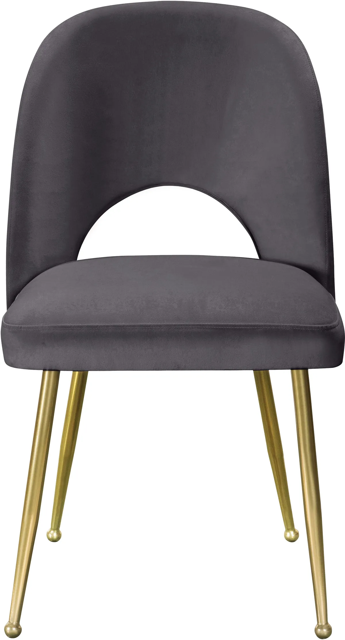 Logan - Velvet Dining Chair (Set of 2) - Gray