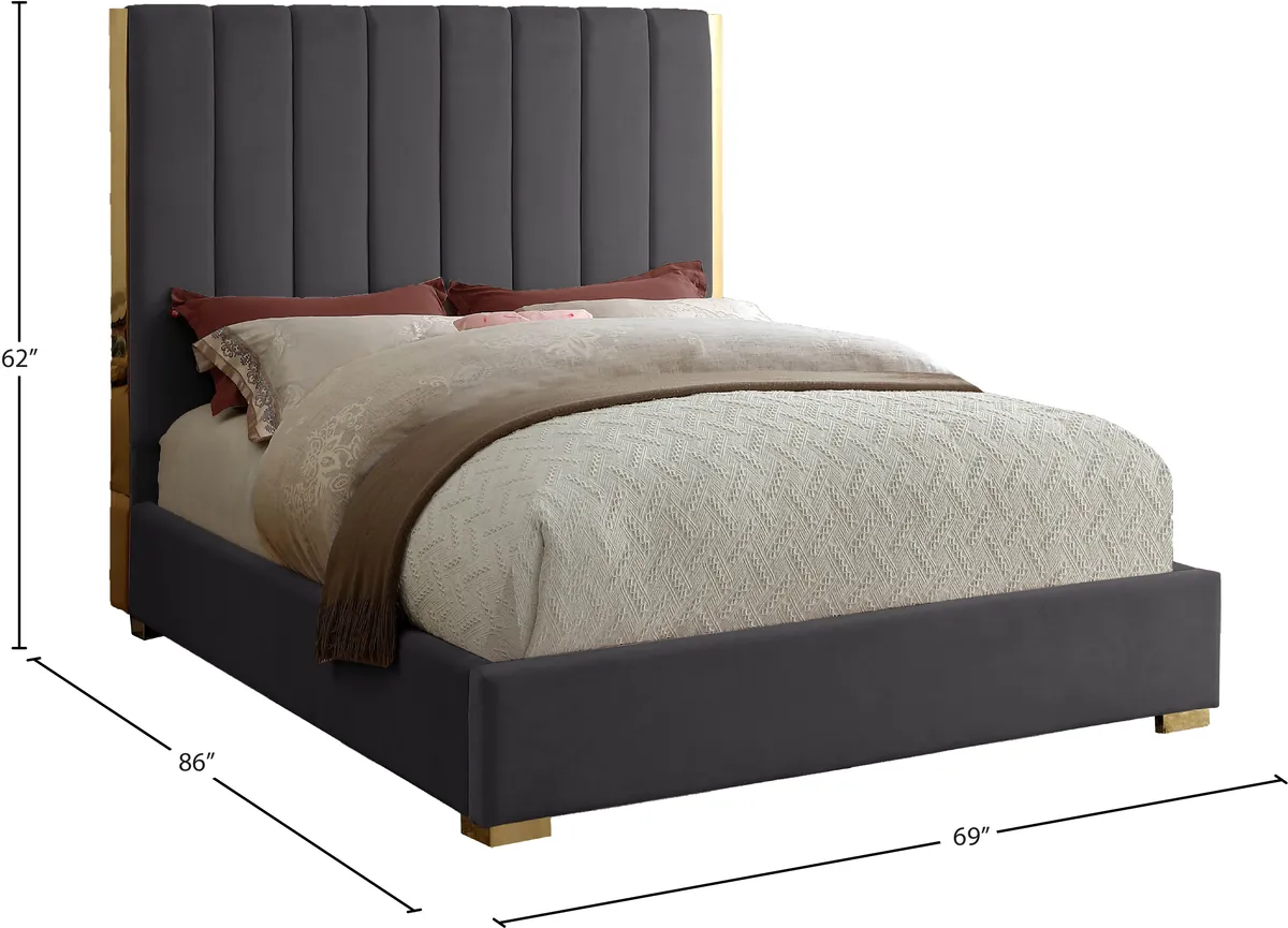 Becca - Queen Bed - Gray