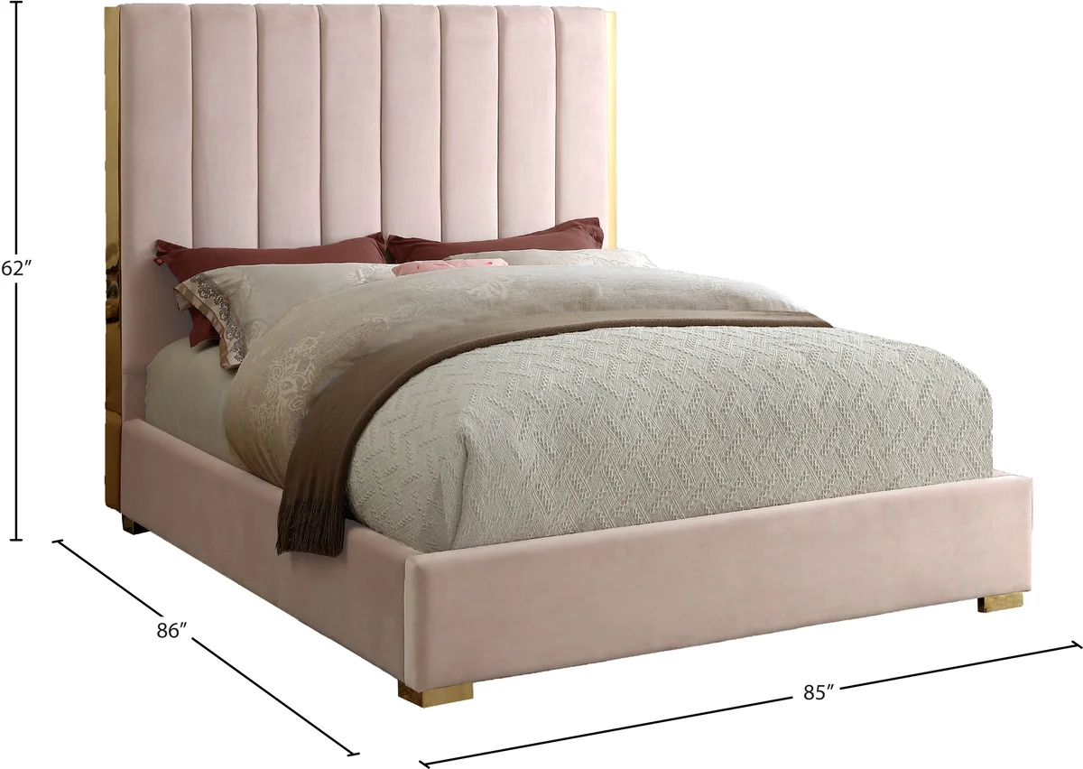 Becca - King Bed - Pink