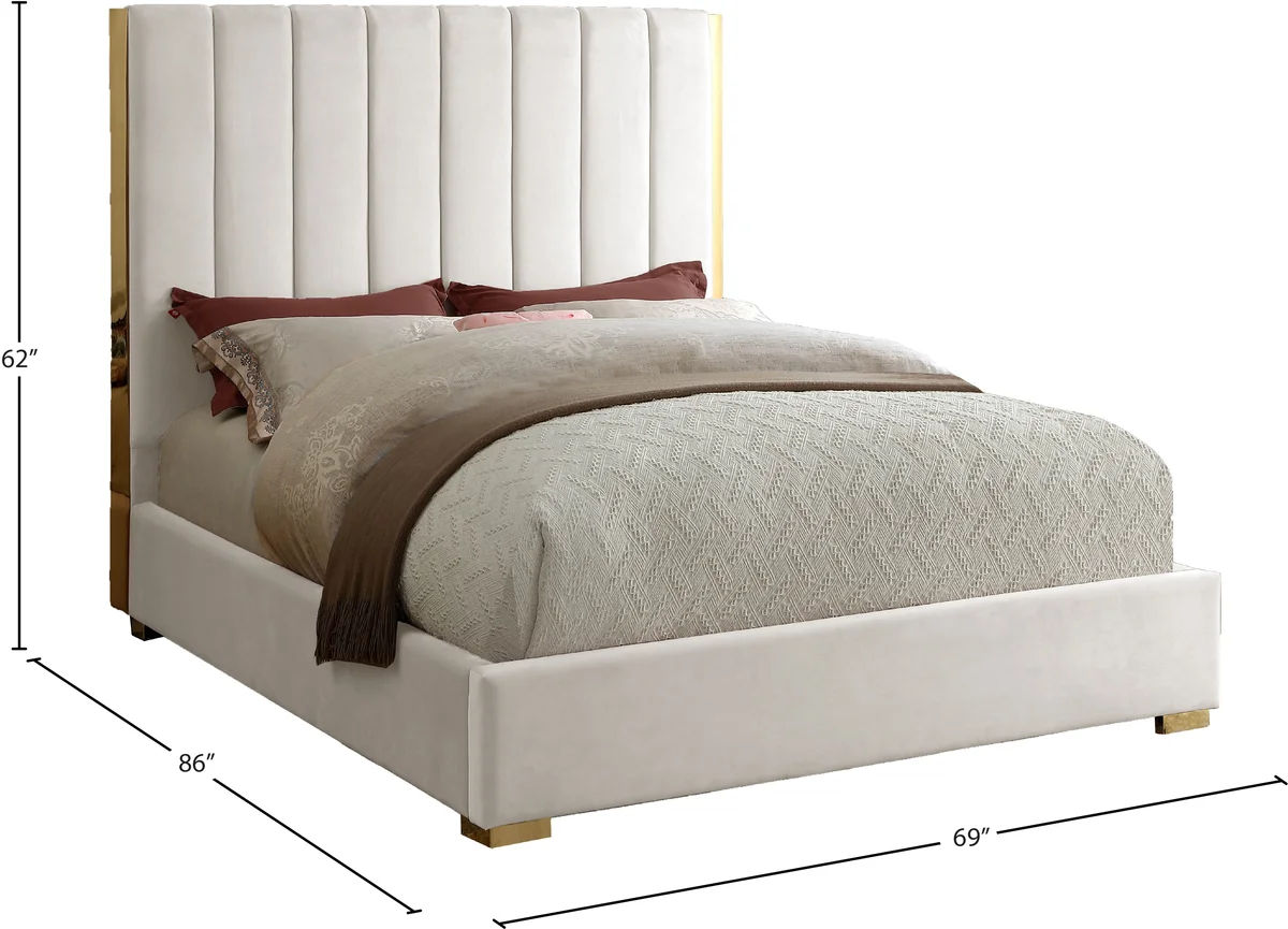 Becca - Queen Bed - Cream