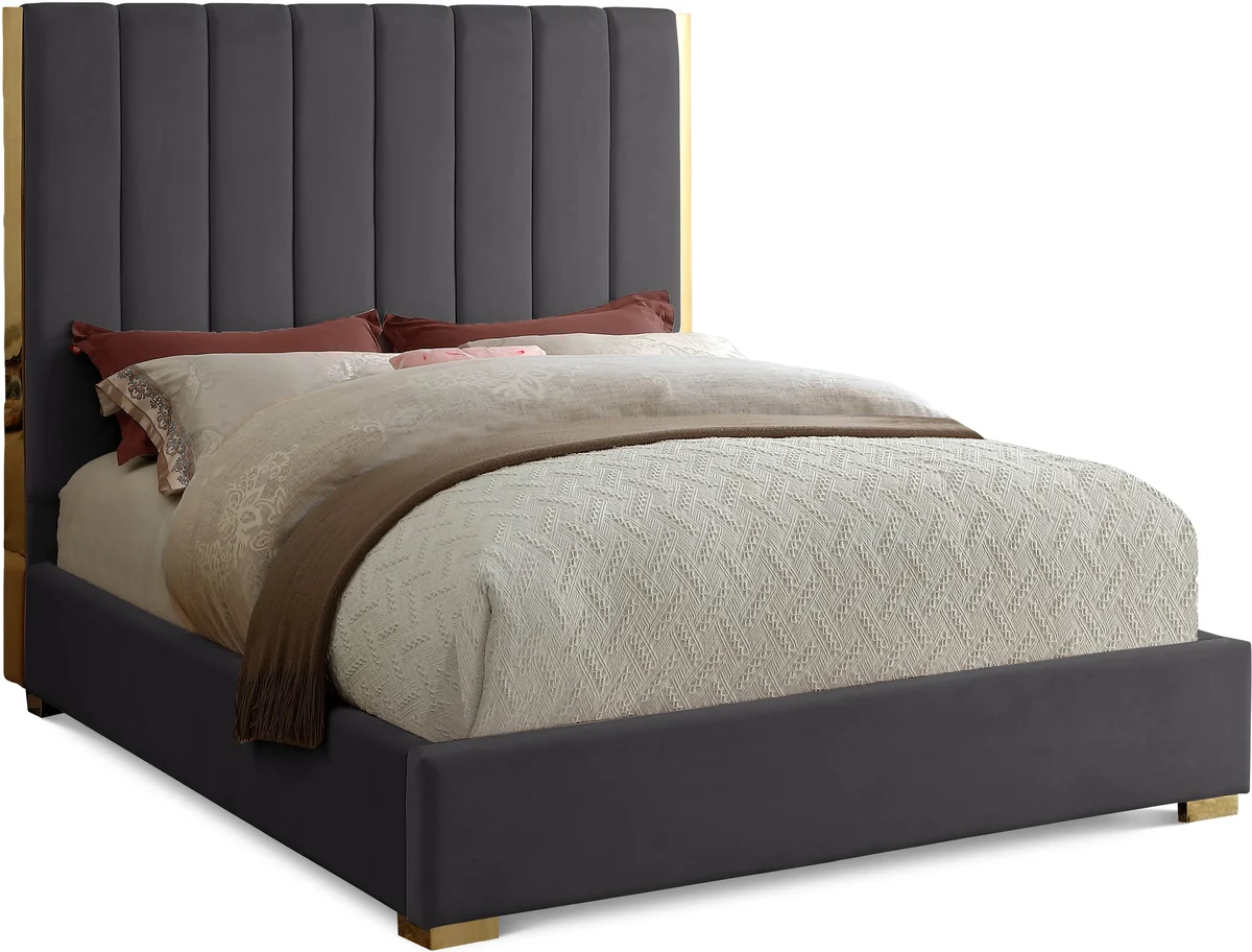 Becca - King Bed - Gray