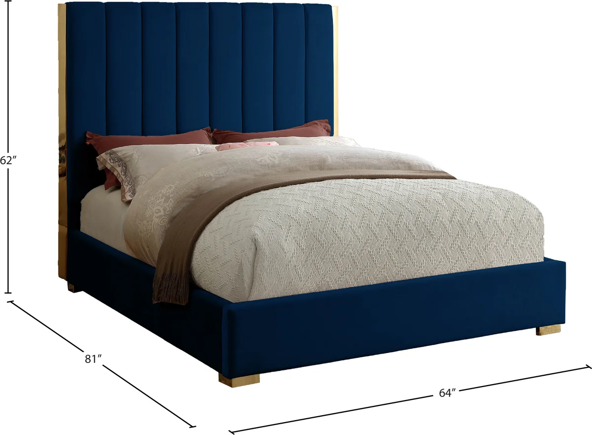 Becca - Full Bed - Navy