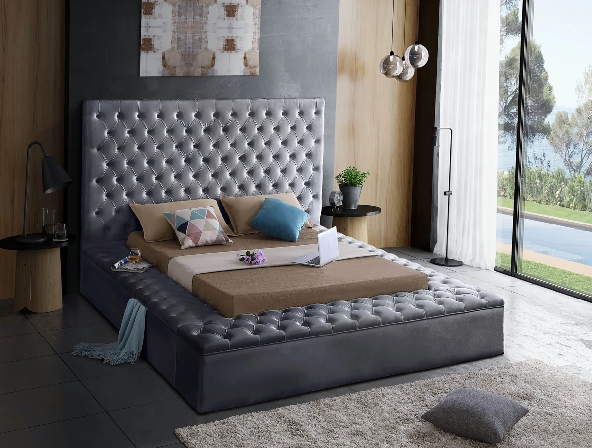 Bliss - Queen Bed - Gray