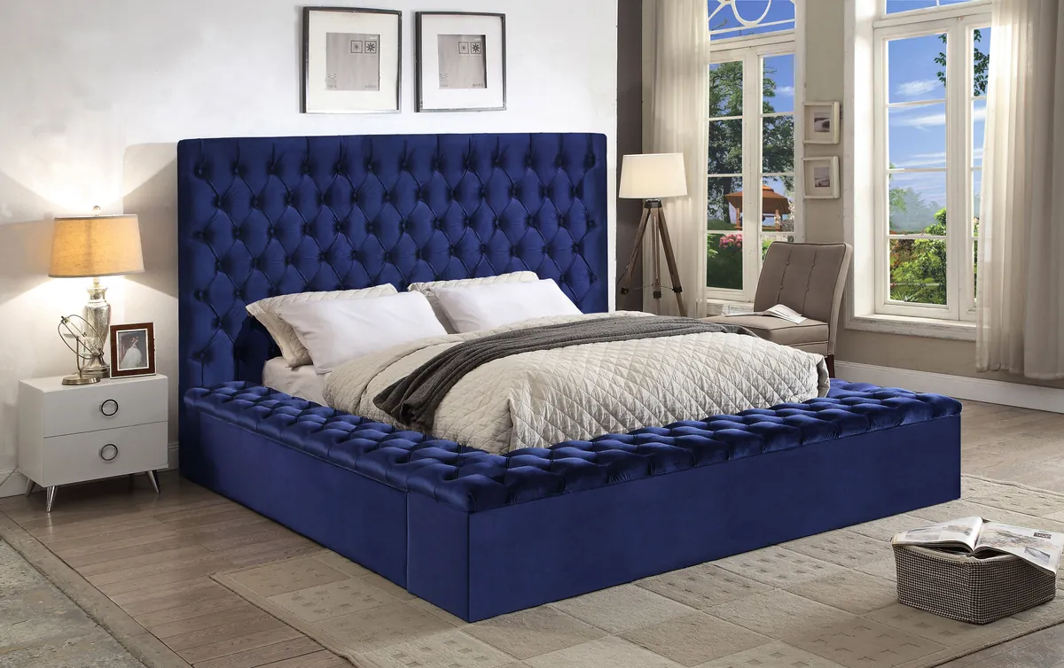 Bliss - King Bed - Navy