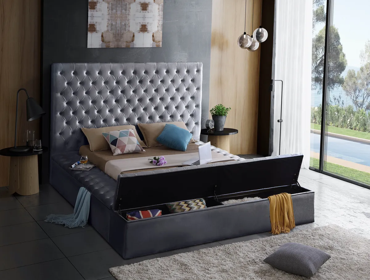 Bliss - King Bed - Gray