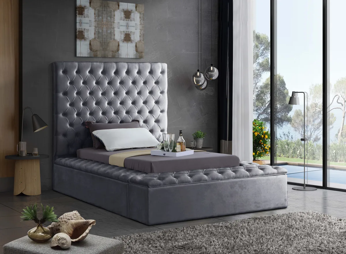 Bliss - Twin Bed - Gray