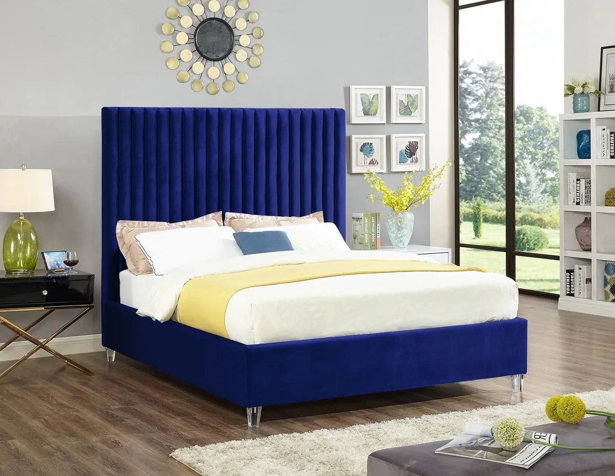 Candace - King Bed - Navy