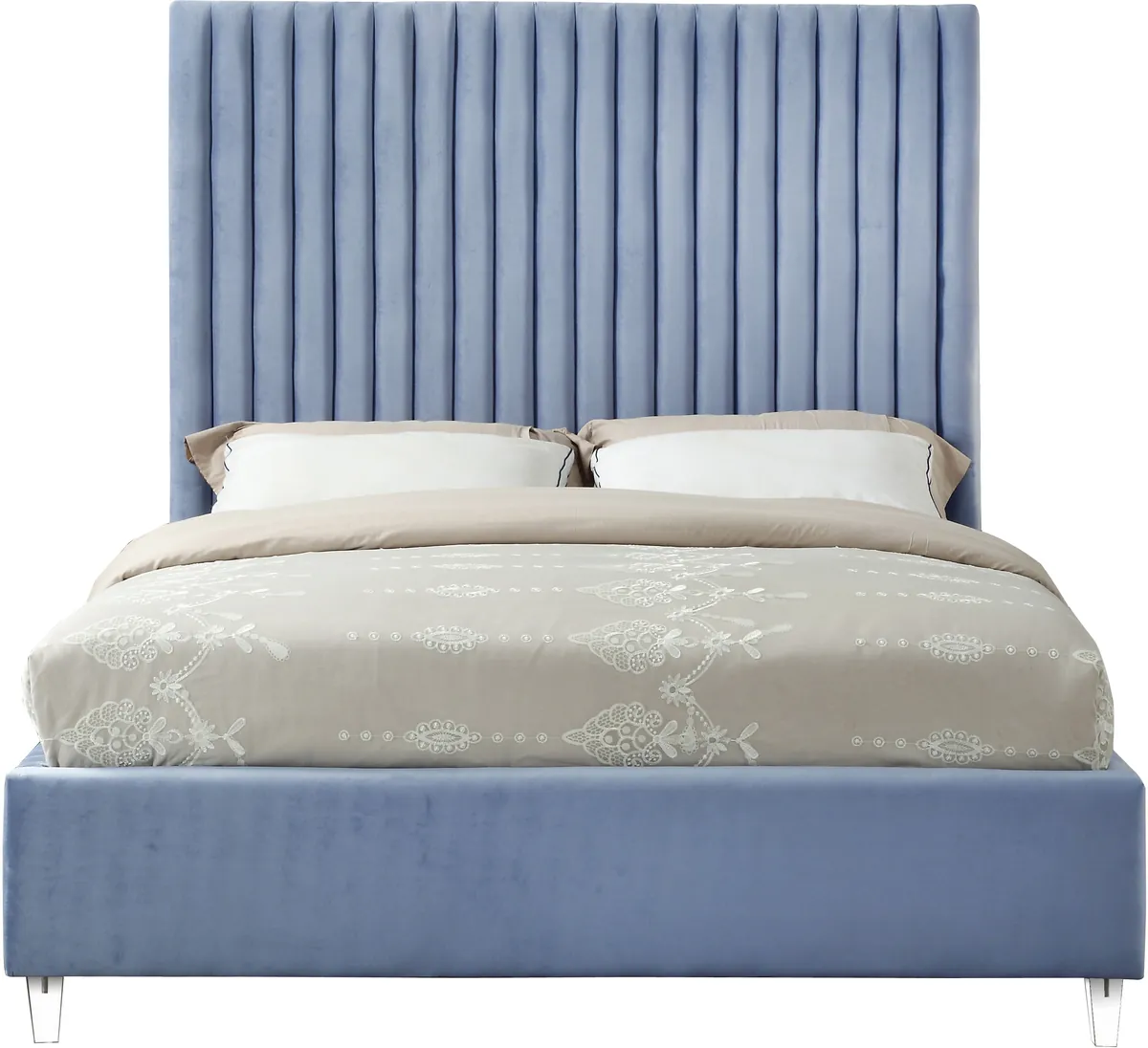 Candace - King Bed - Sky Blue - View 2