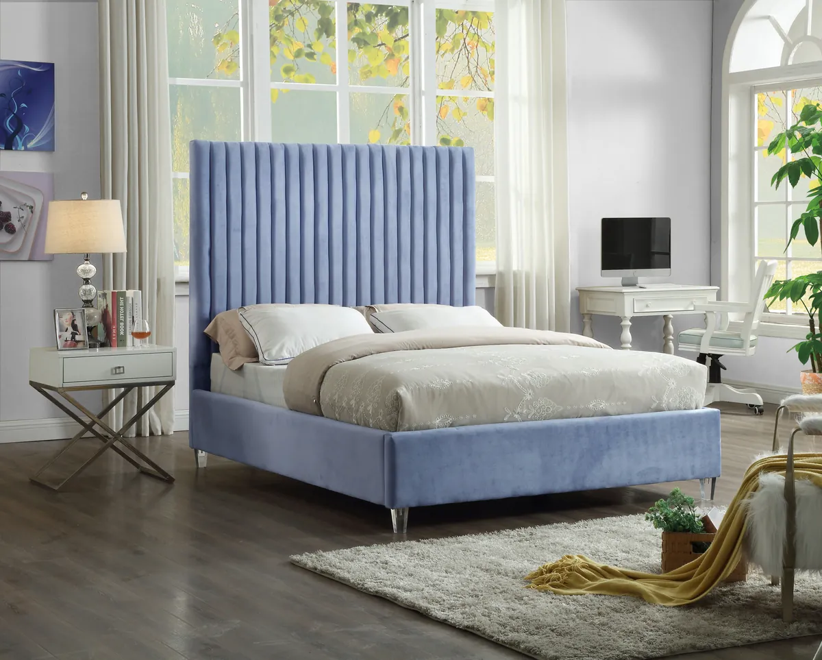 Candace - Queen Bed - Sky Blue
