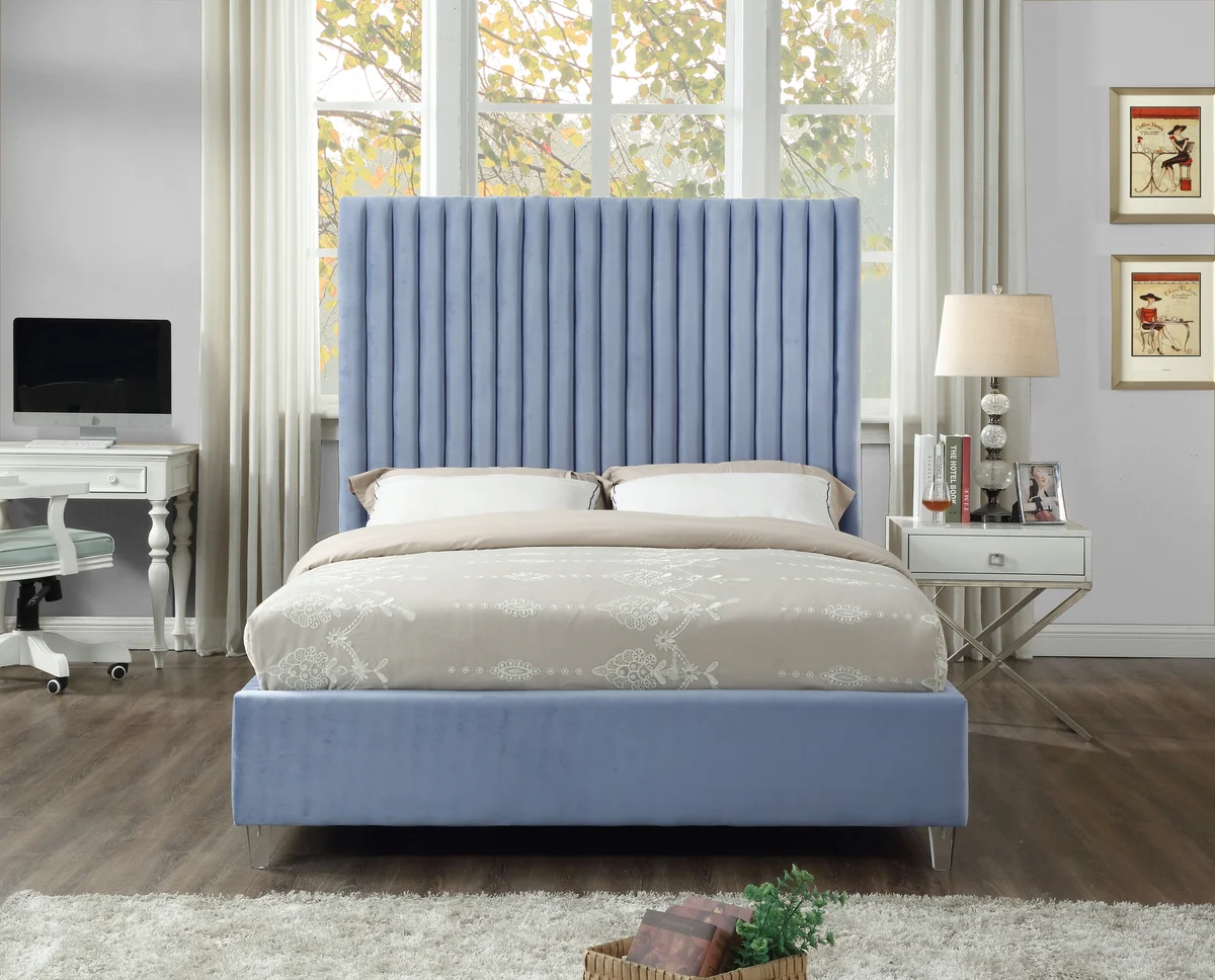 Candace - Queen Bed - Sky Blue