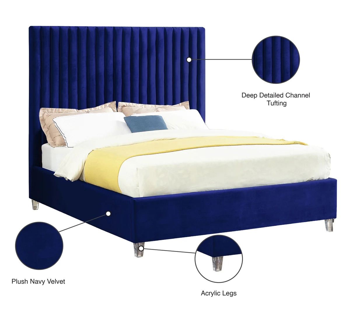 Candace - Full Bed - Navy