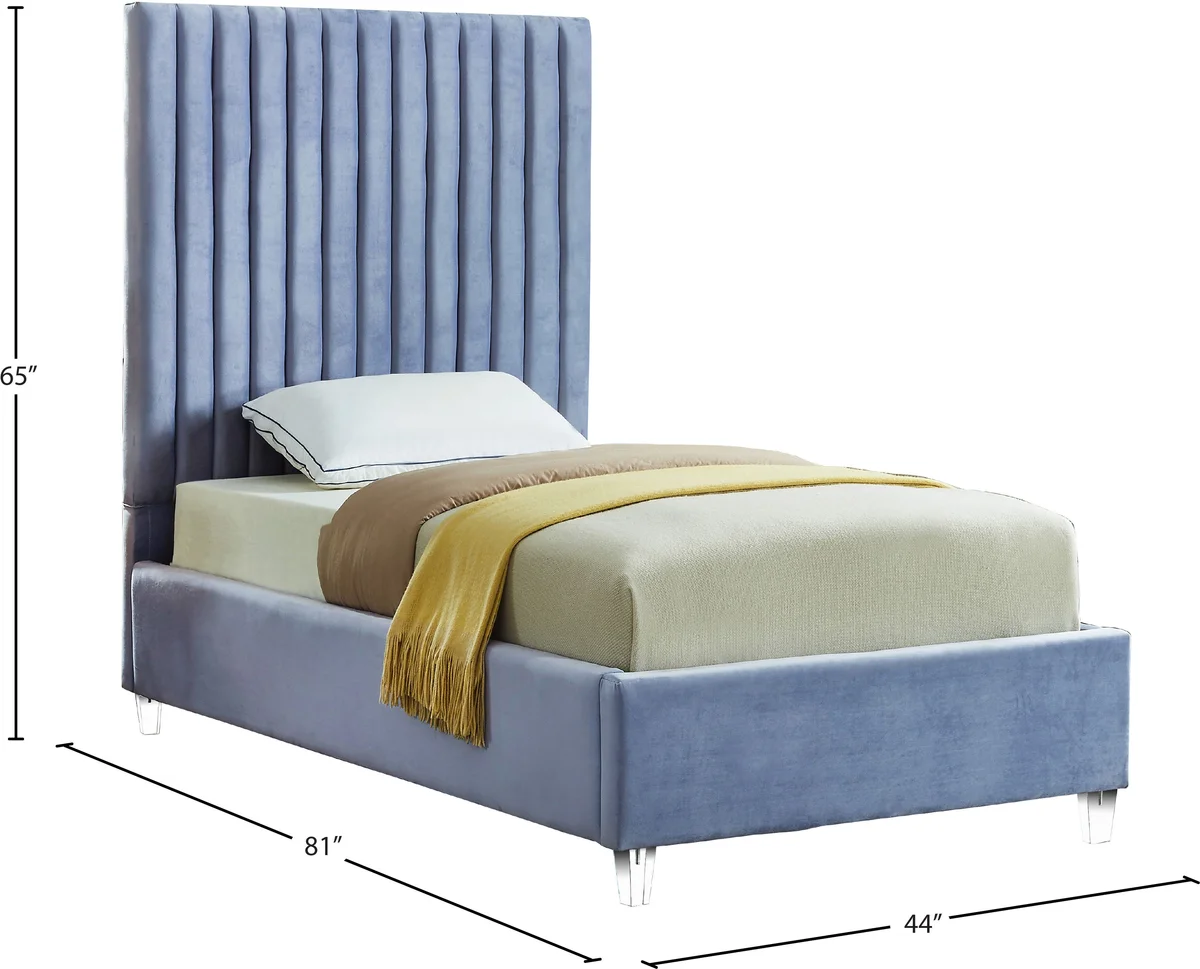 Candace - Twin Bed - Sky Blue