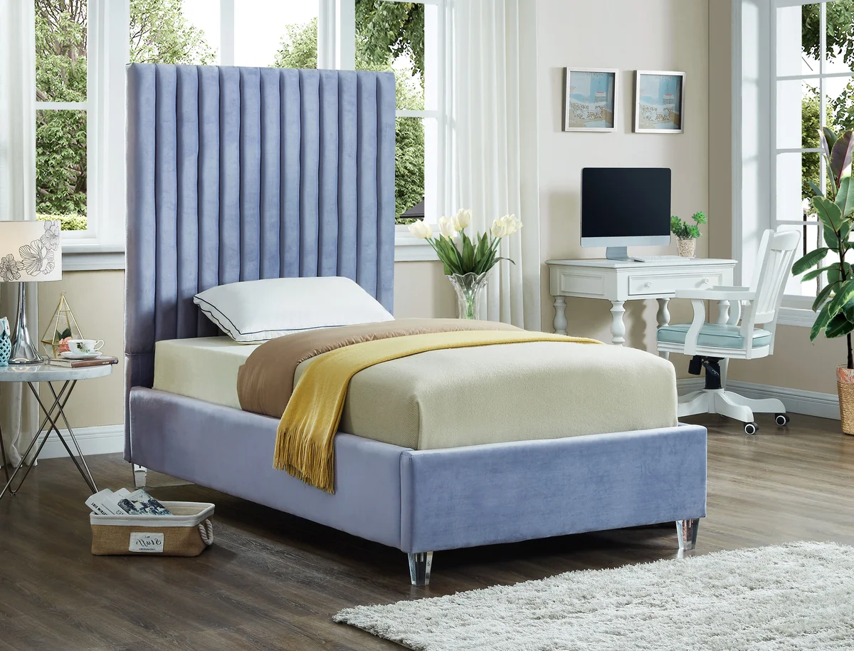 Candace - Twin Bed - Sky Blue - View 2