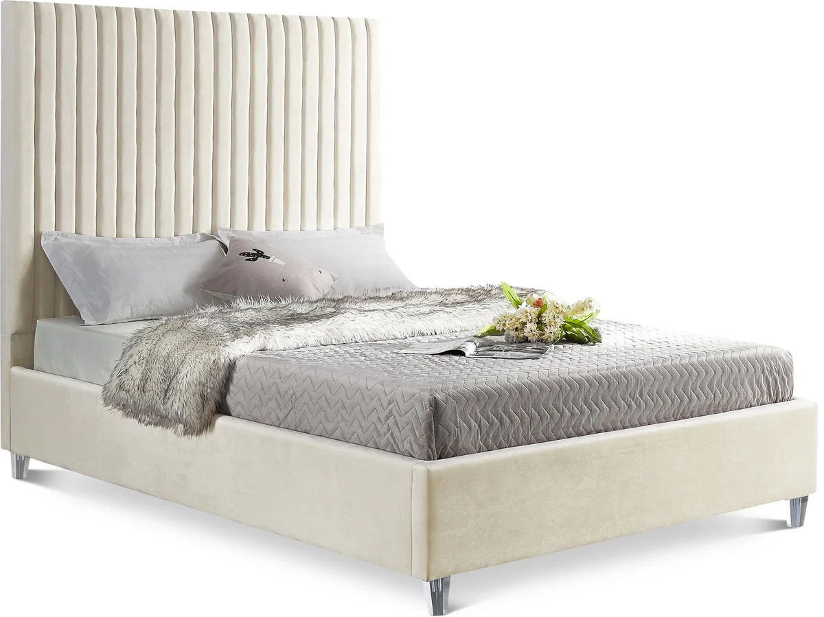 Candace - King Bed - Cream