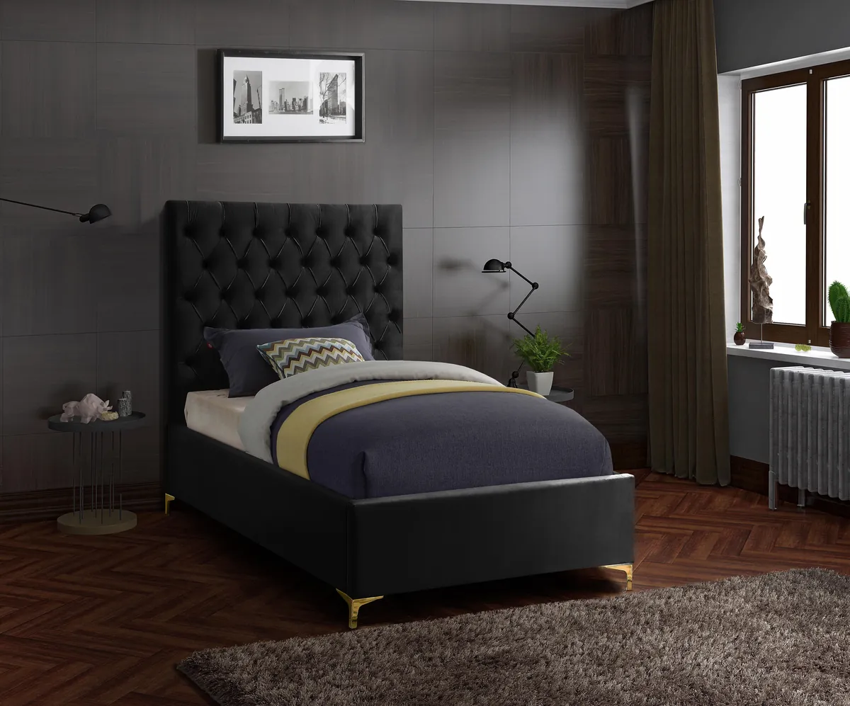 Cruz - Twin Bed - Black