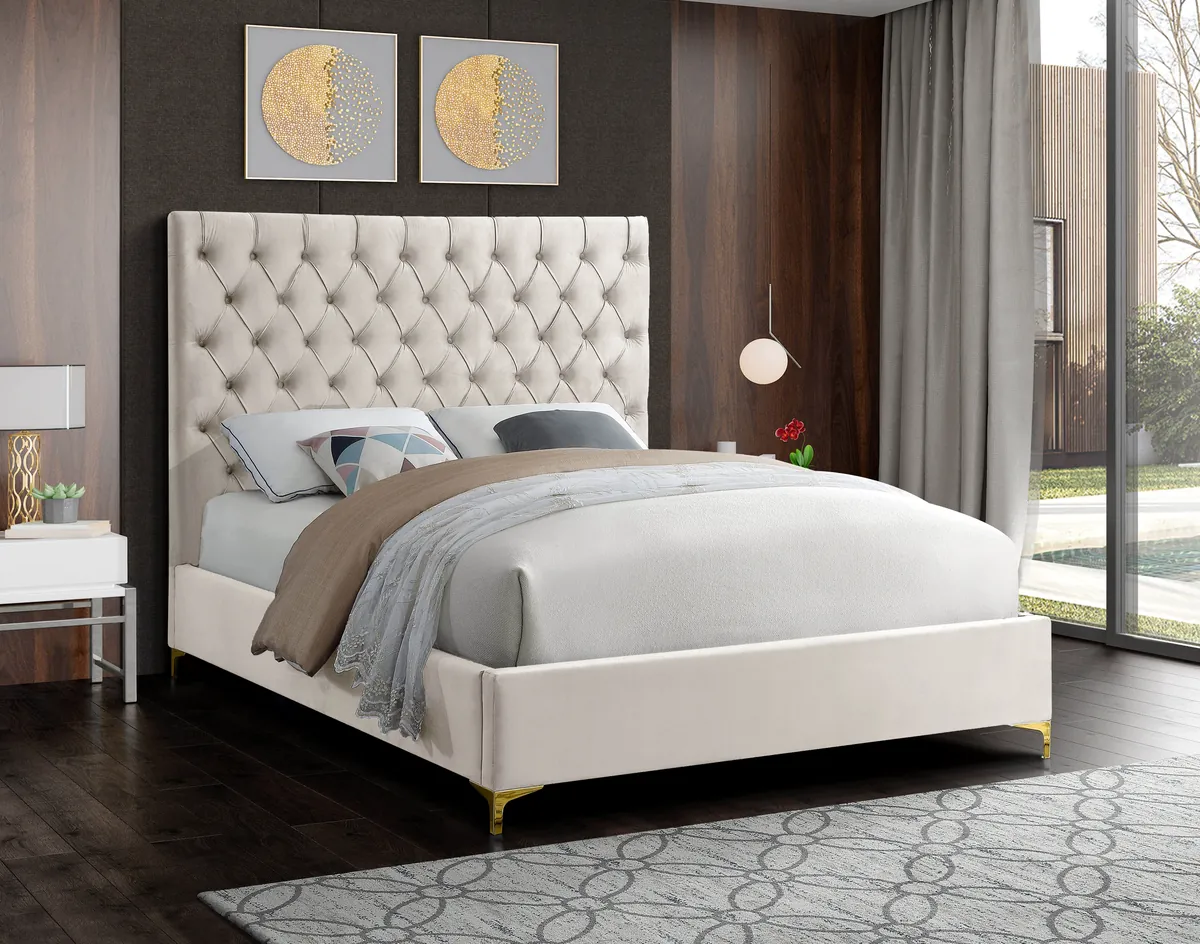 Cruz - Queen Bed - Cream