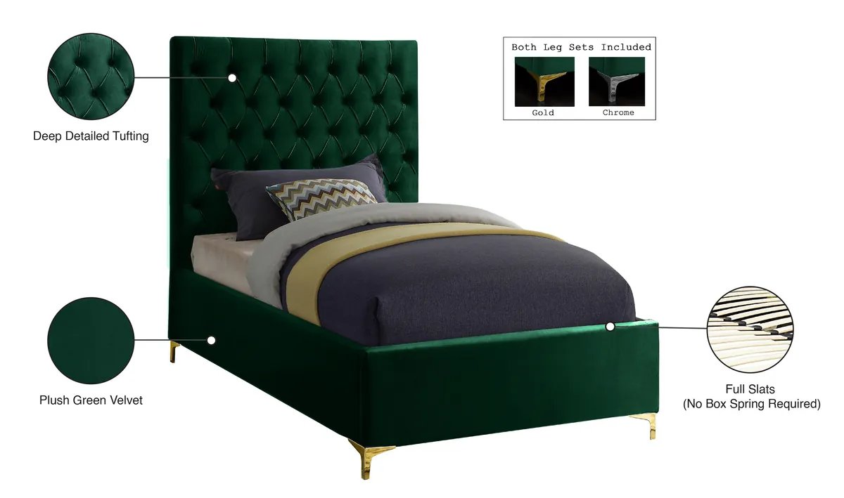 Cruz - Twin Bed - Green