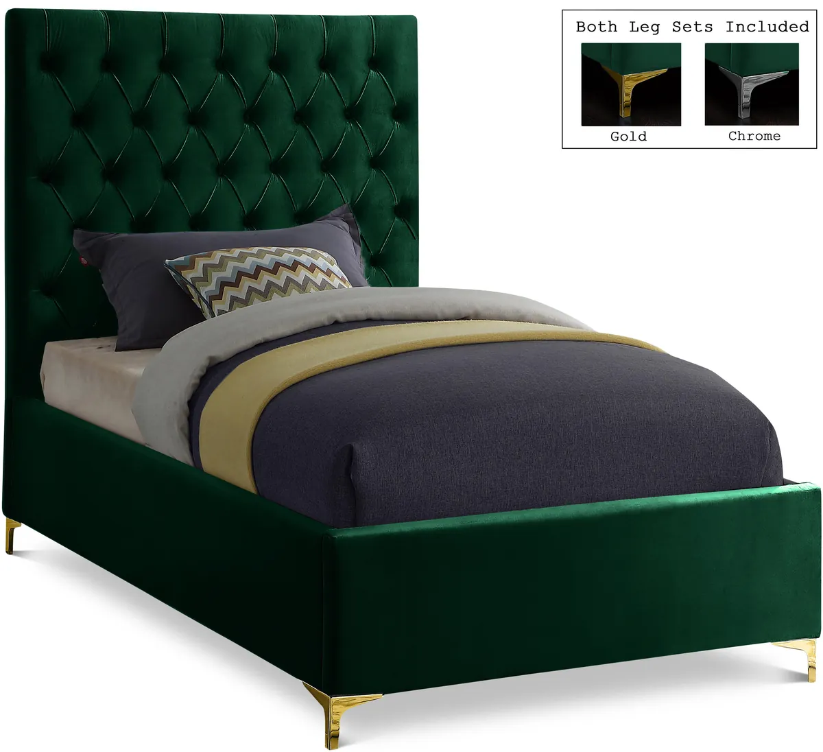 Cruz - Twin Bed - Green