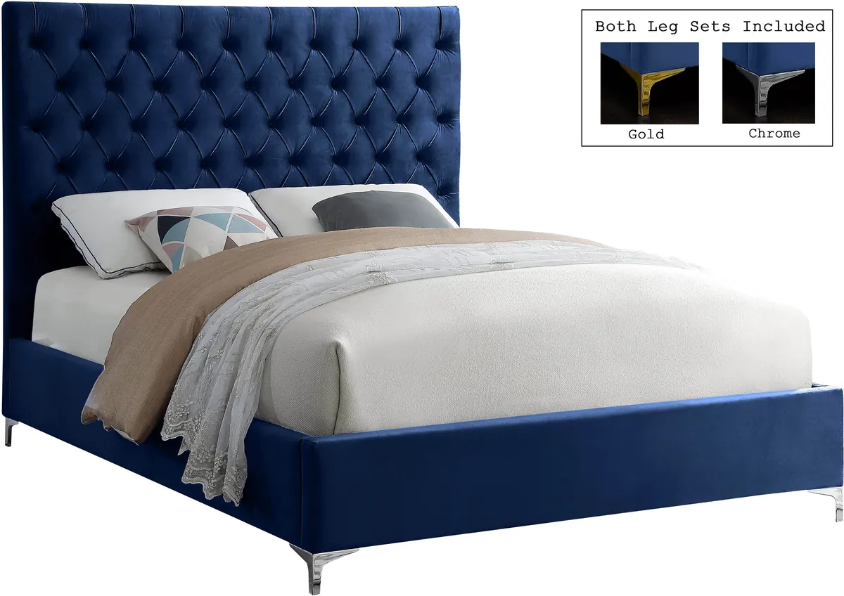 Cruz - Queen Bed - Navy - View 2