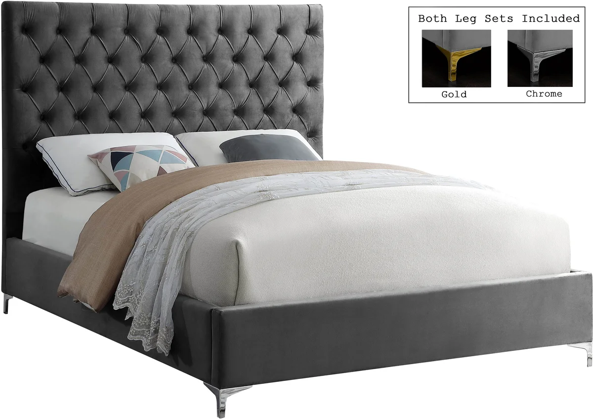 Cruz - King Bed - Gray - View 2