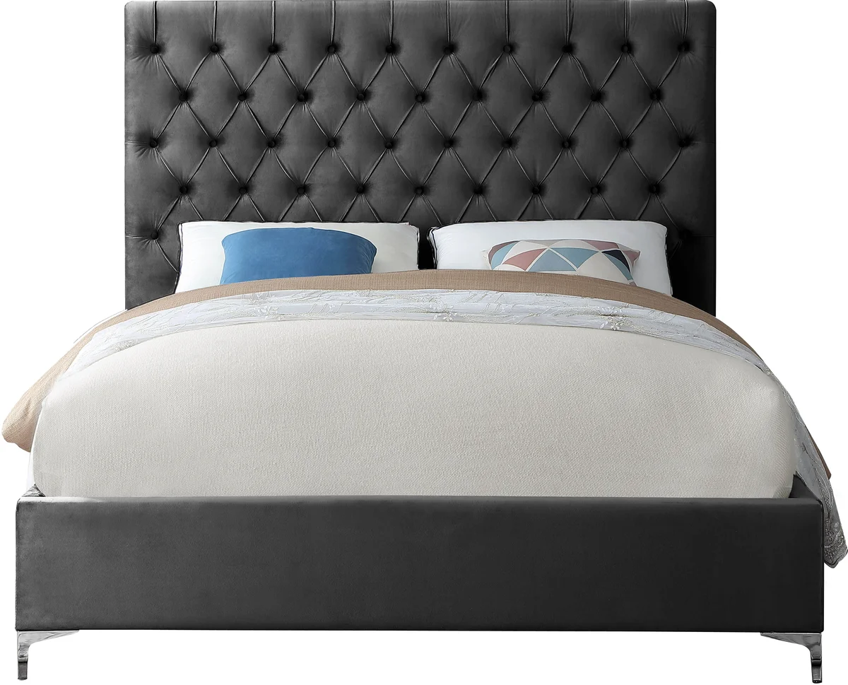 Cruz - King Bed - Gray