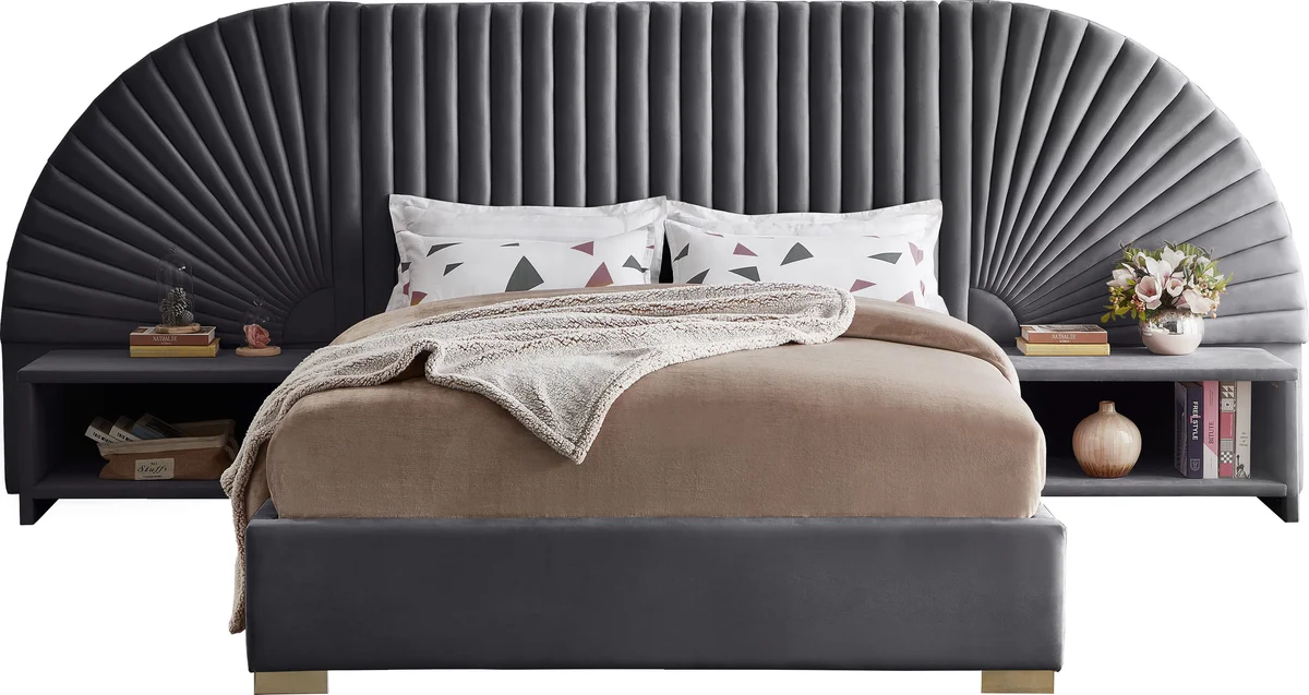 Cleo - Queen Bed - Gray