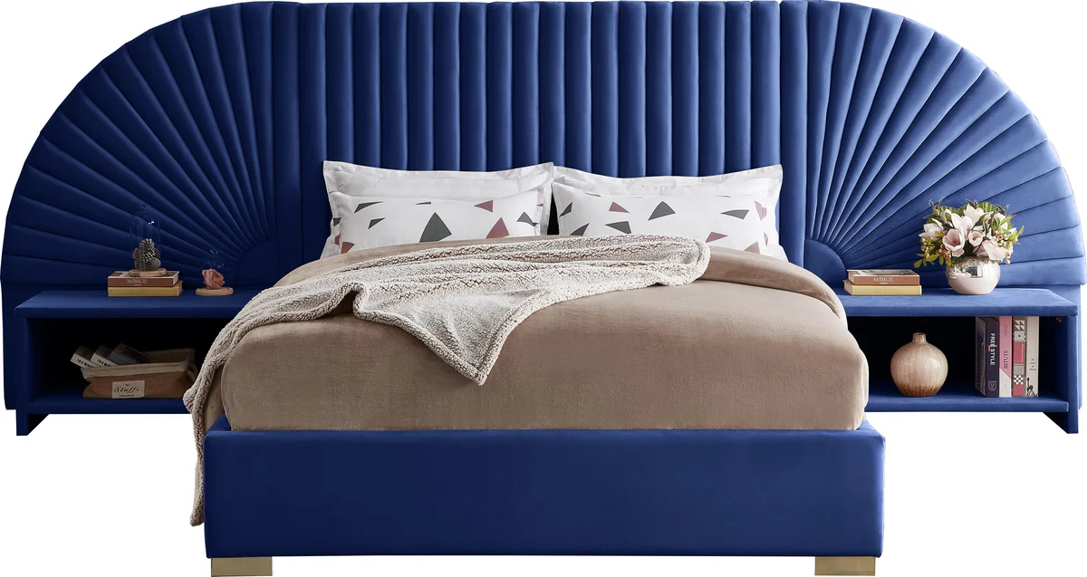 Cleo - Queen Bed - Navy