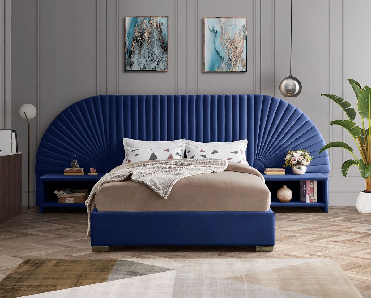 Cleo - King Bed - Navy