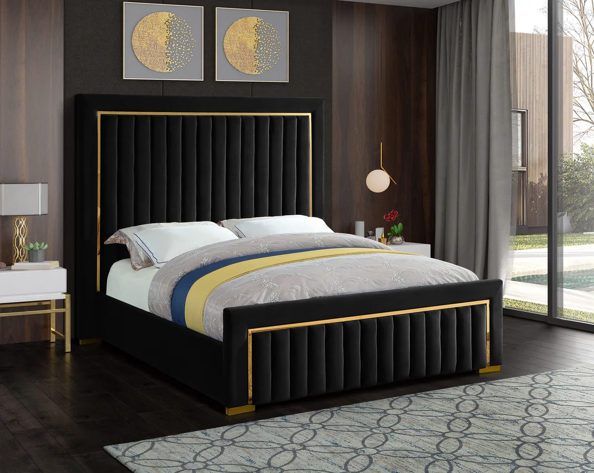 Dolce - Queen Bed - Black - View 2