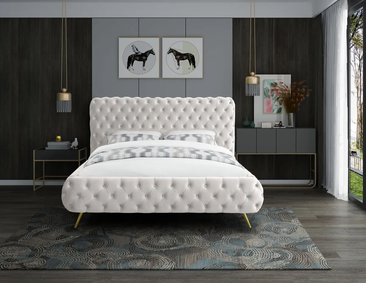 Delano - King Bed - Cream
