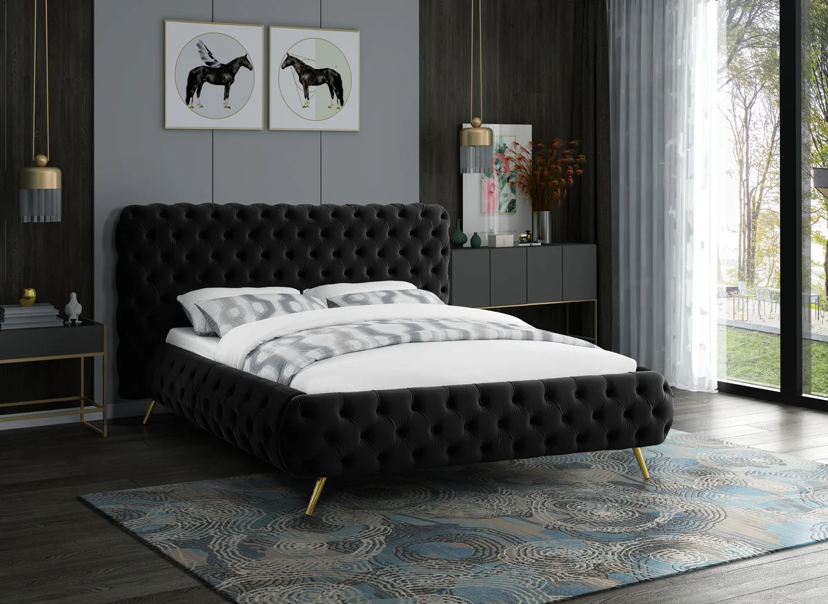 Delano - Queen Bed - Black - View 2