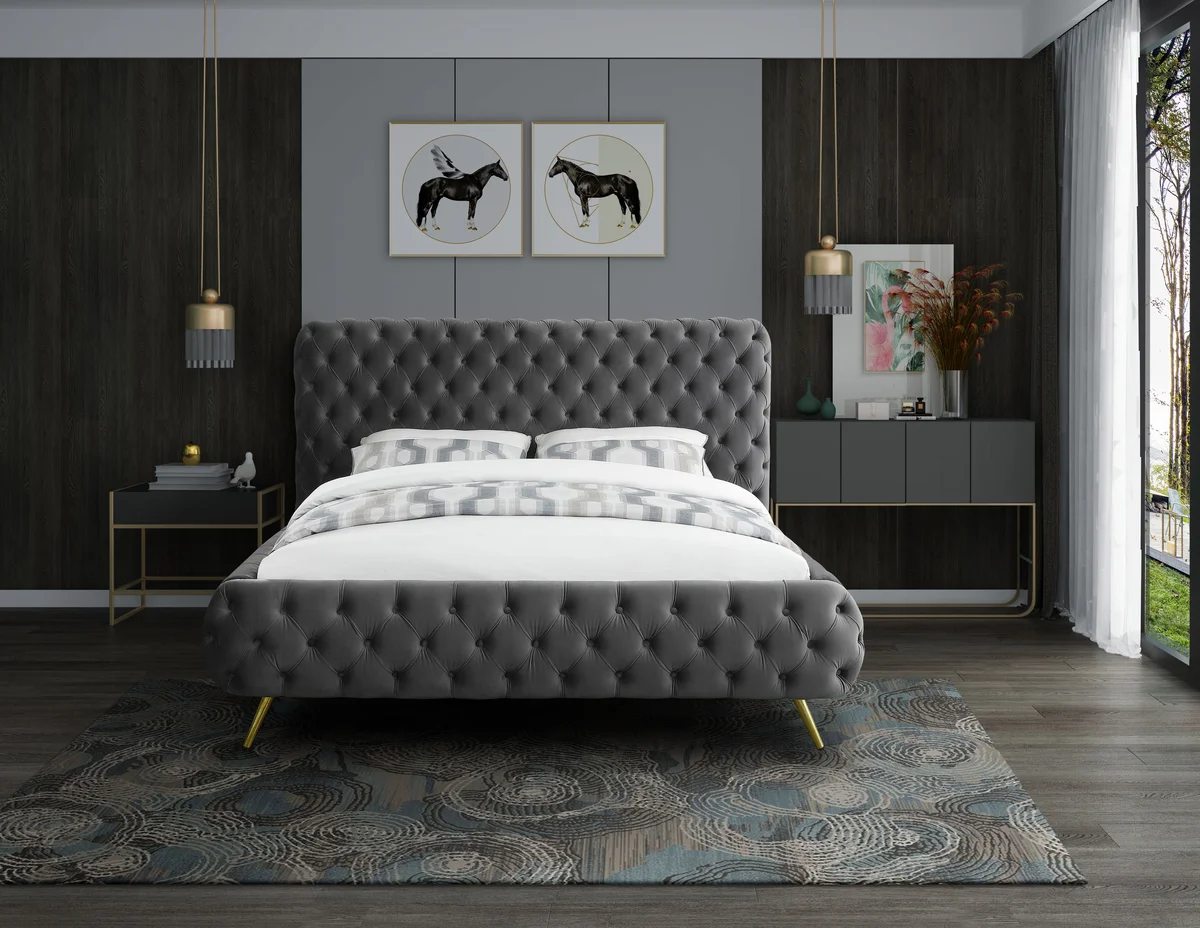 Delano - King Bed - Gray
