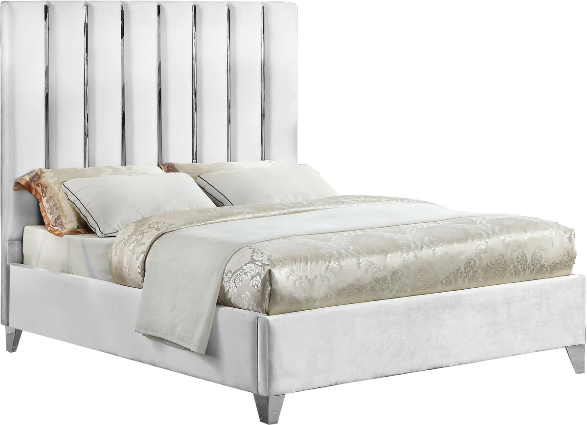 Enzo - Queen Bed - White - View 2
