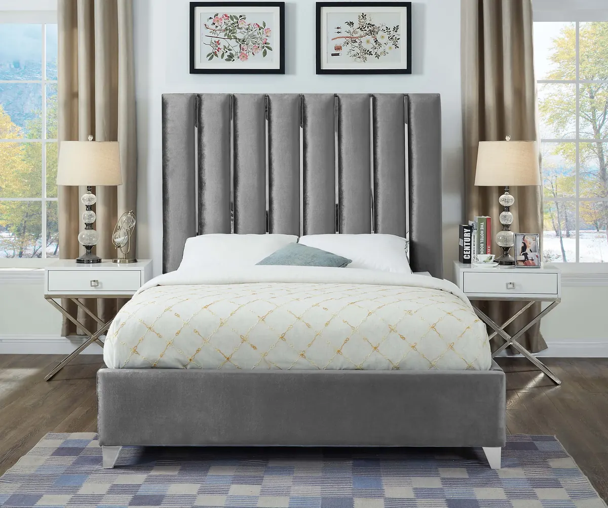 Enzo - King Bed - Gray
