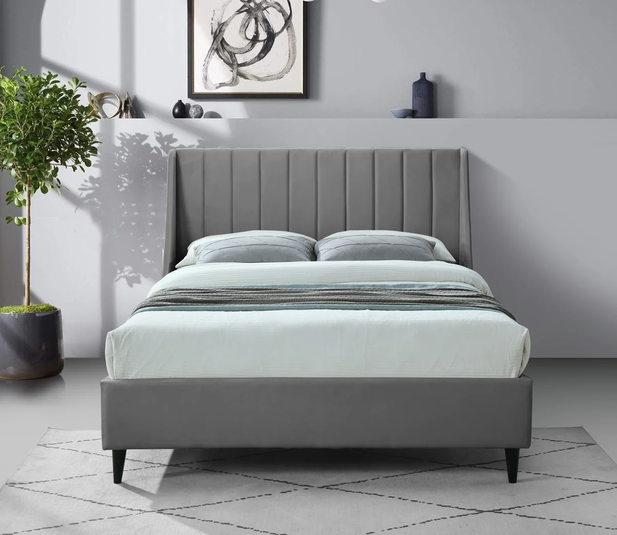 Eva - Queen Bed - Gray