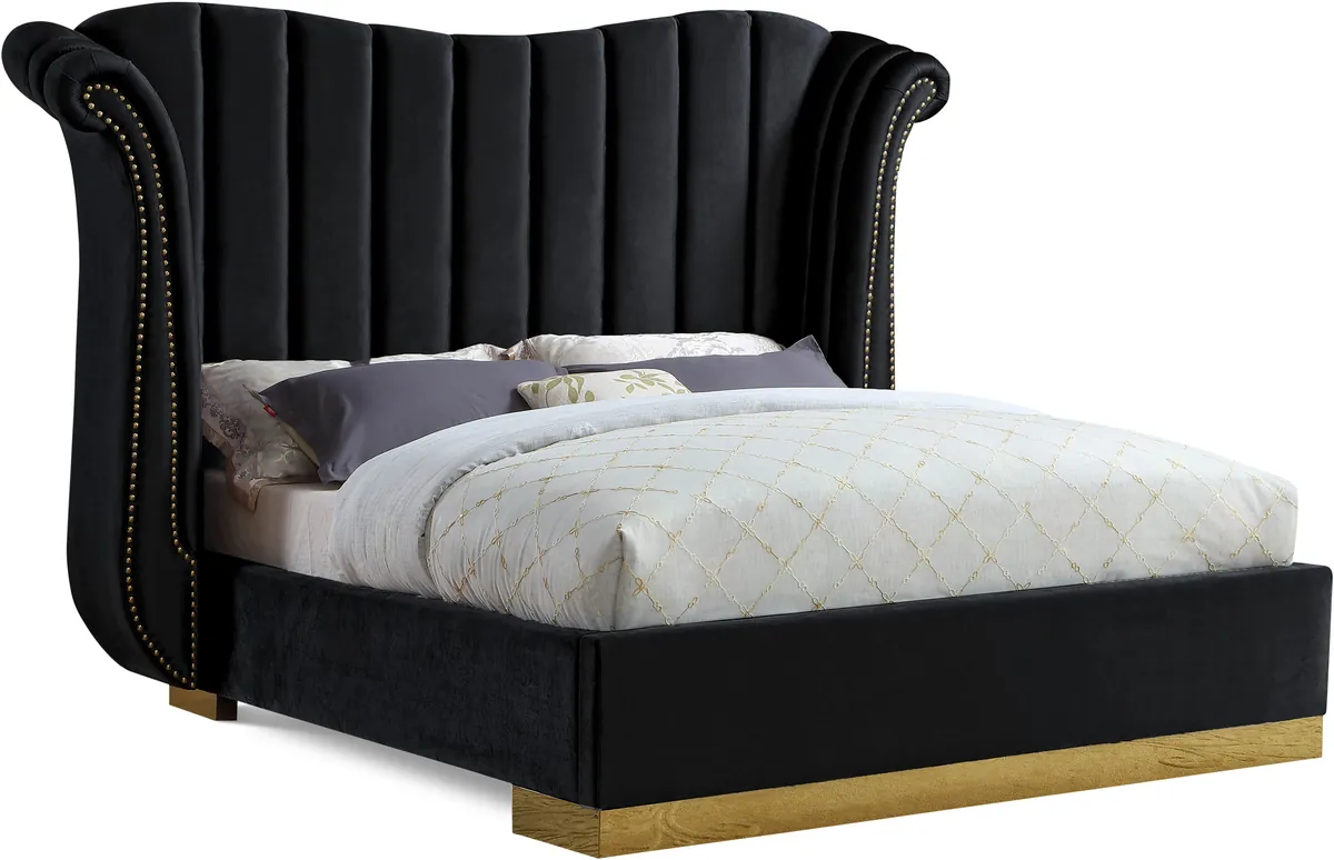 Flora - Queen Bed - Black