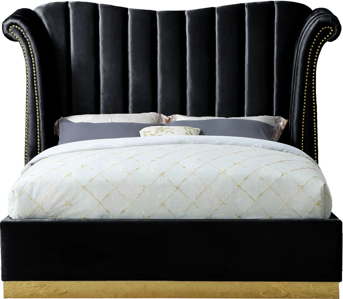 Flora - Queen Bed - Black