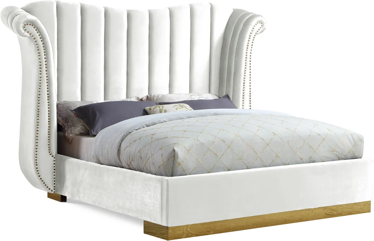 Flora - Queen Bed - White