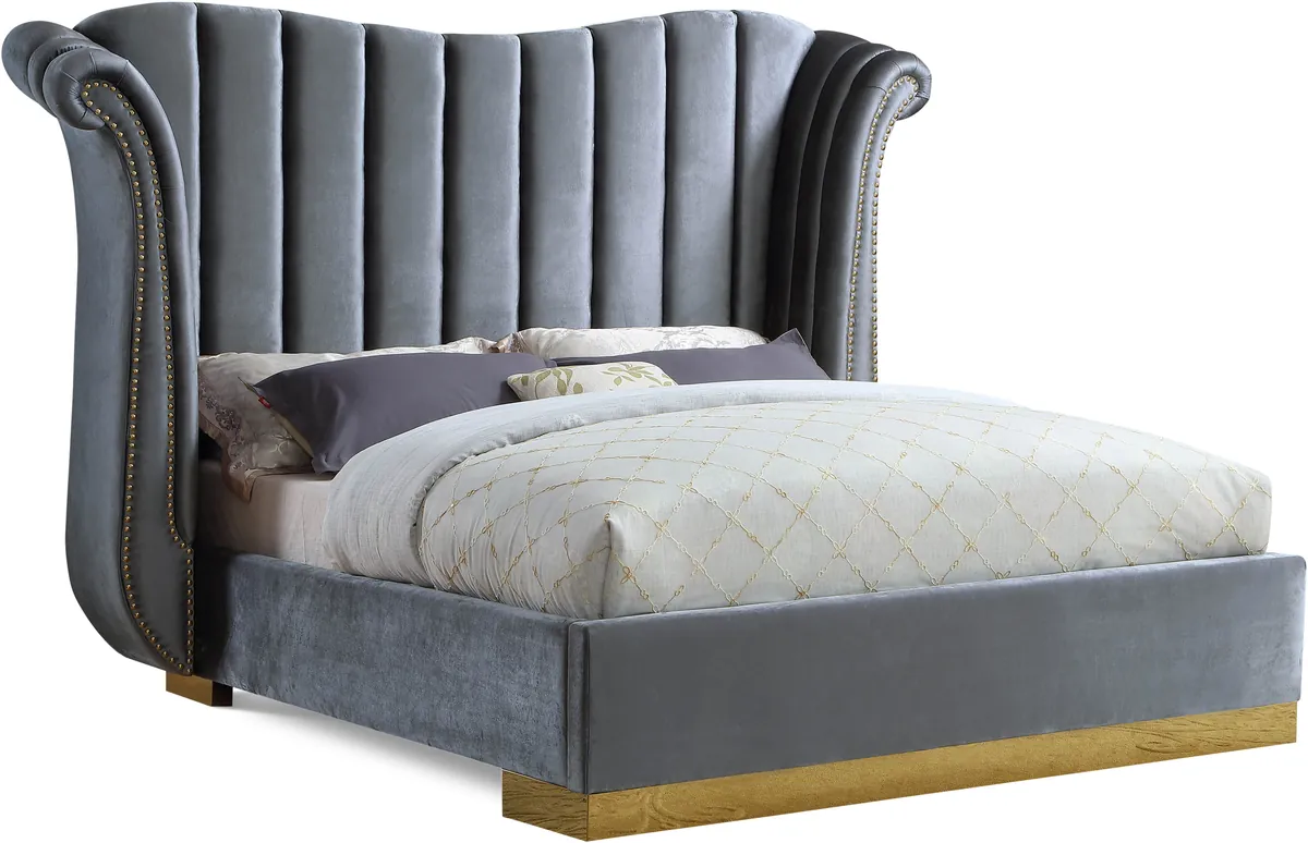 Flora - Queen Bed - Gray