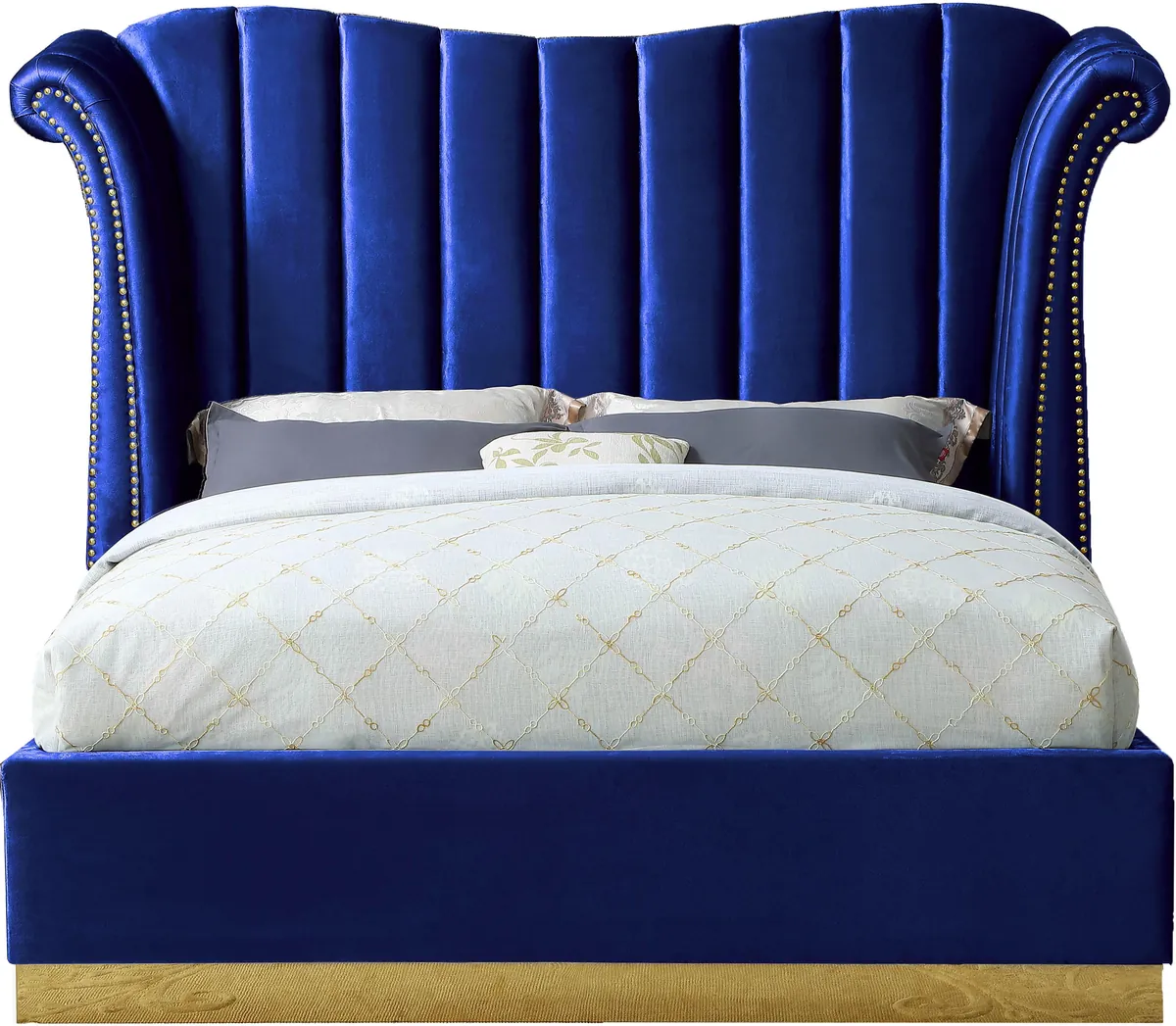 Flora - King Bed - Navy