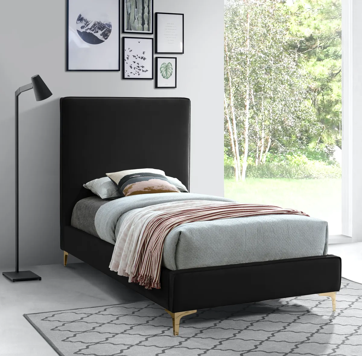 Geri - Twin Bed - Black