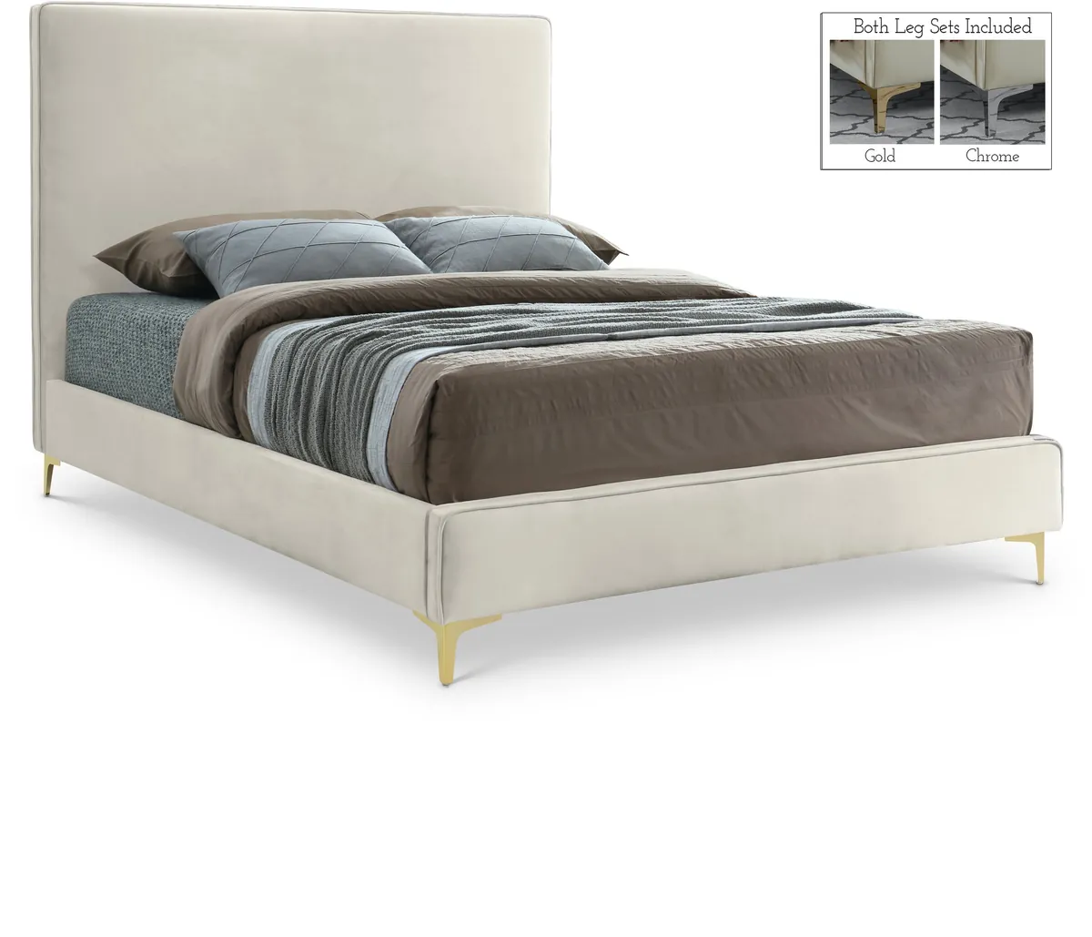 Geri - King Bed - Cream